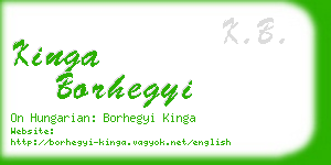 kinga borhegyi business card